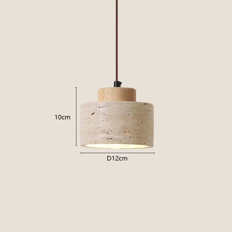 Japanese Modern Designer Wabi-Sabai Bedroom Bedside Lighting Bar B&B Yellow Cave Stone Chandelier Bedside Hanging Wire Lamp