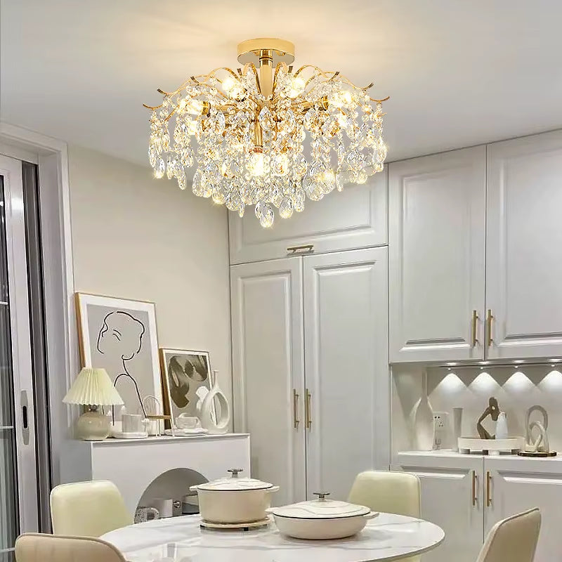 Modern Luxury Crystal Ceiling Chandelier for Living Room Dining Room Bedroom Ceiling Lamp LED Lights Home Appliance AC85-260V