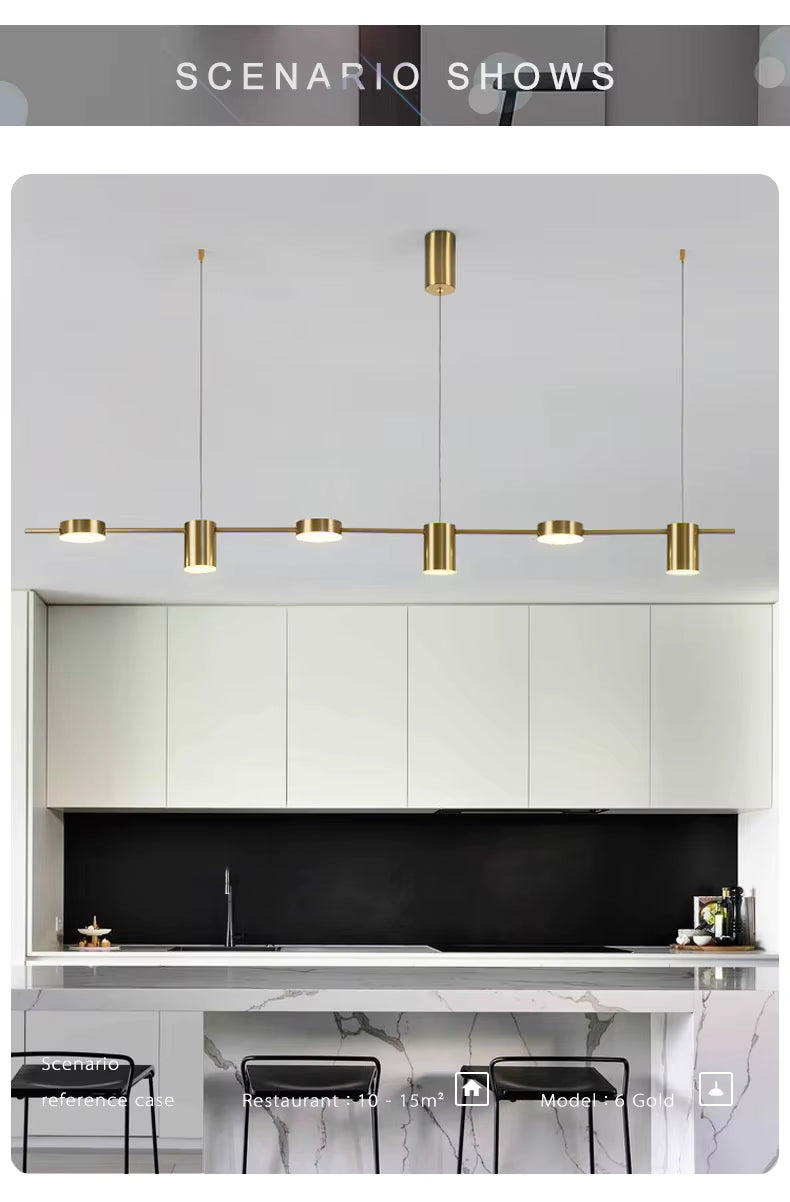 Modern LED Chandelier | Dimmable Ceiling Pendant Light for Living Room, Dining Table & Kitchen