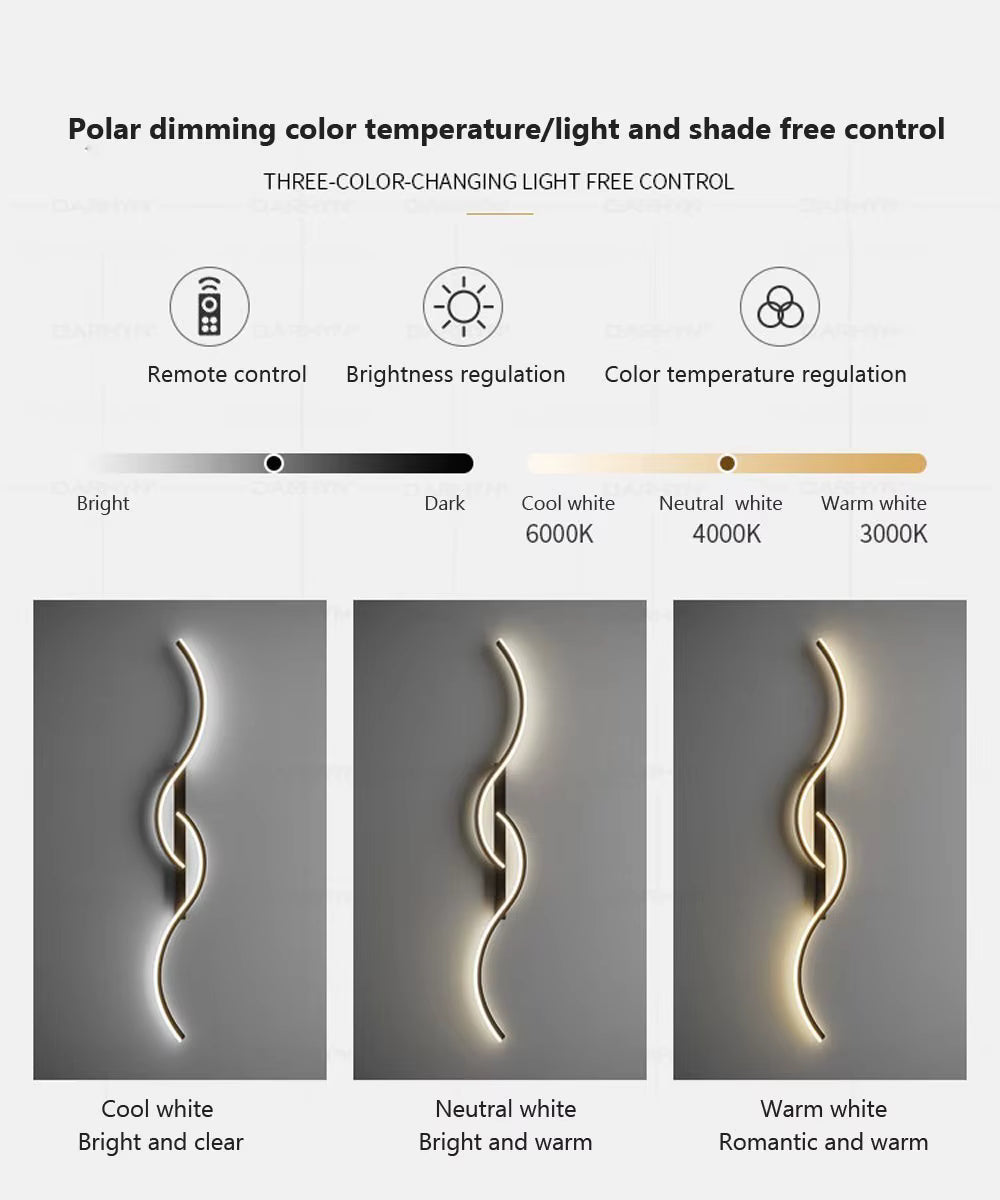 Modern LED Wall Sconce Minimalist – Long Strip Bedside Wall Lamp for Bedroom, Living Room & Indoor Home Lighting