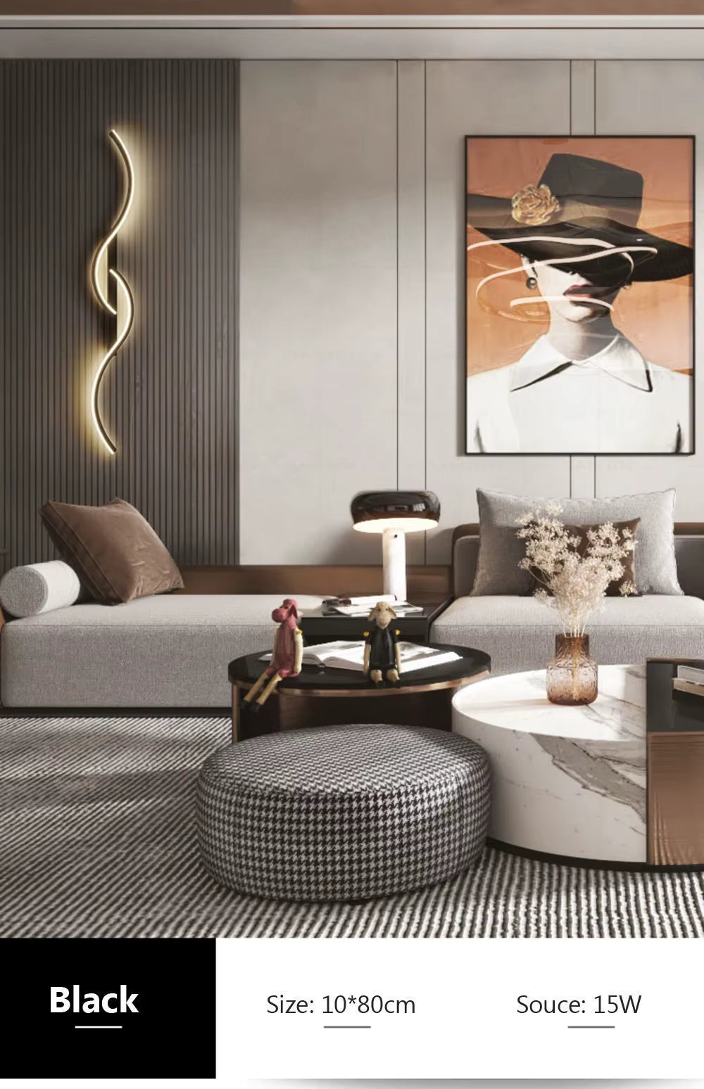 Modern LED Wall Sconce Minimalist – Long Strip Bedside Wall Lamp for Bedroom, Living Room & Indoor Home Lighting